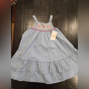 Jumping Beans Light Blue Casual Dress with Pink Accents